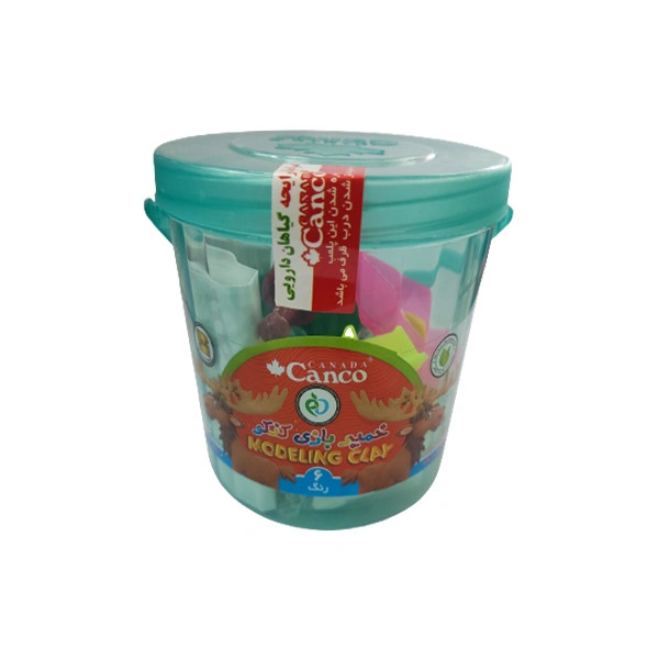 خمير بازي 6رنگ سطلي canco